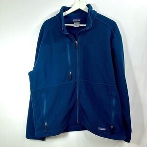 Patagonia synchilla navy blue full zip jacket size large